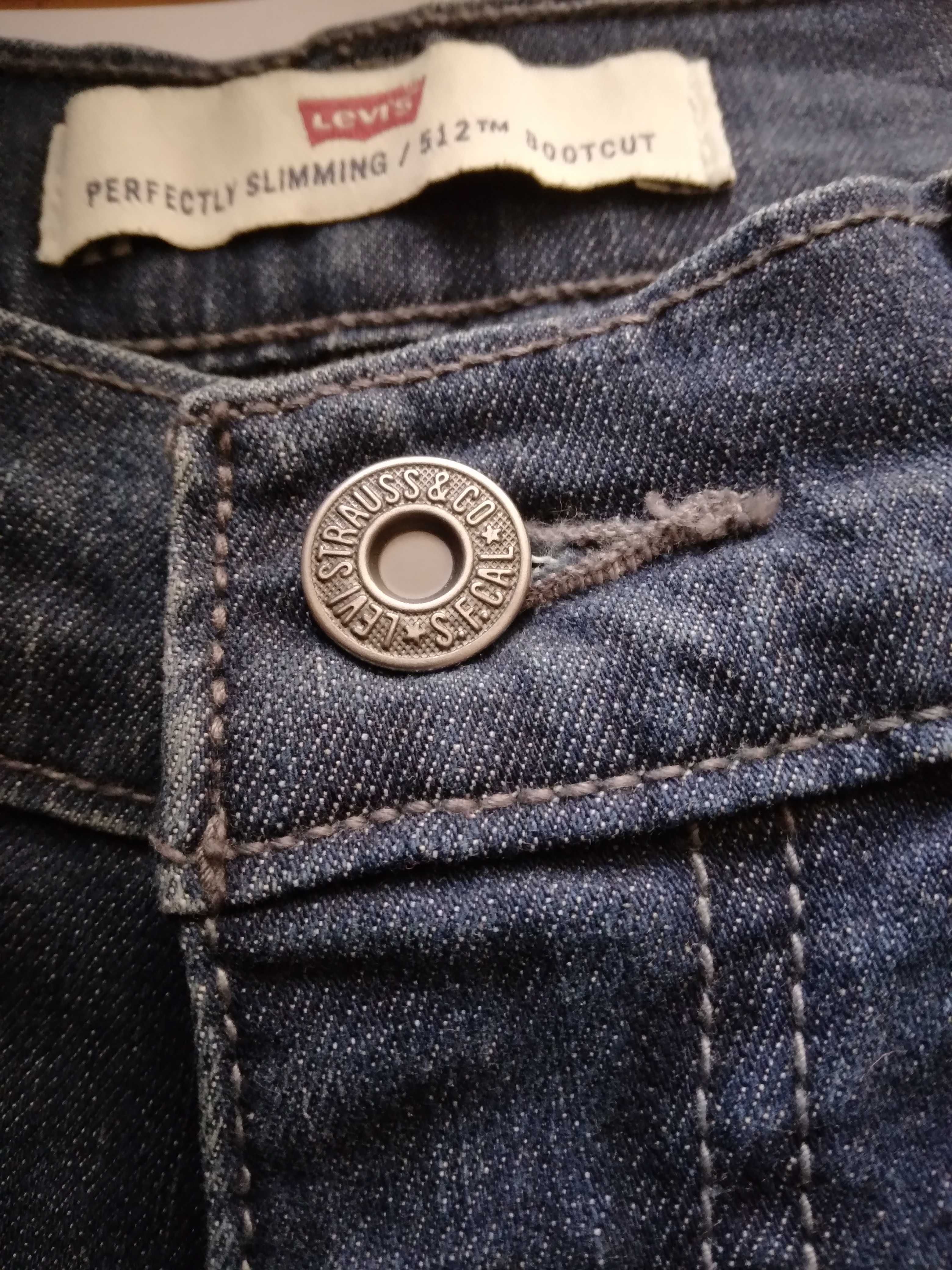 Spodnie damskie jeansowe Levi's 512 Bootcut S