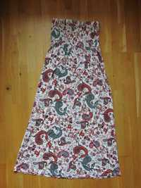 długa biała sukienka folk orientalne wzory Paisley wiskoza RM1000