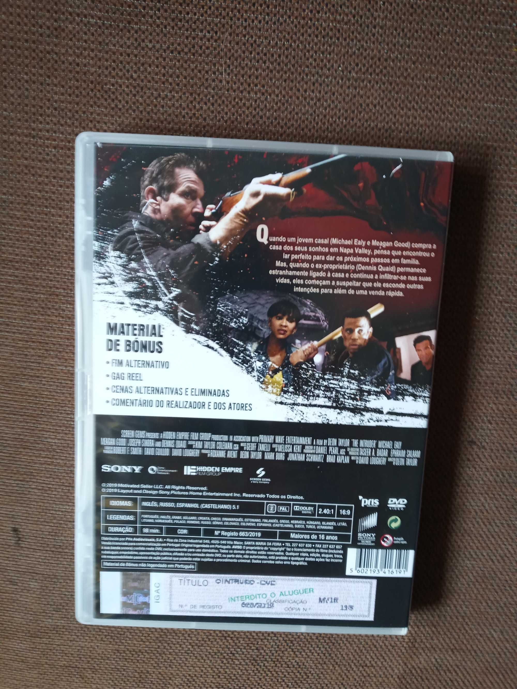 filme dvd original - o intruso