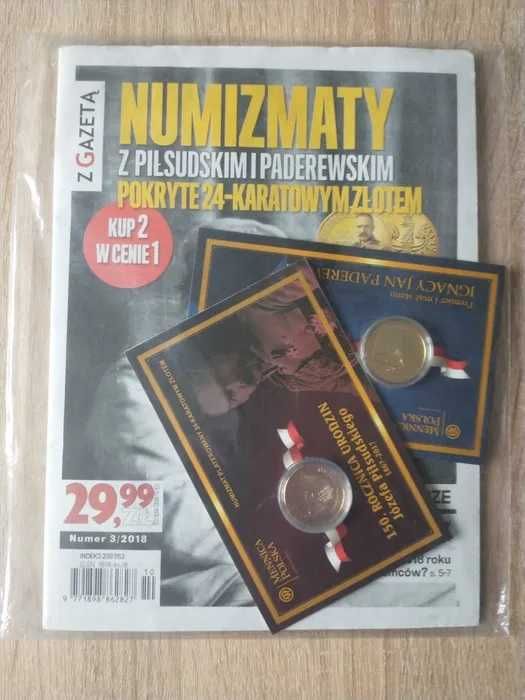 Numizmaty Piłsudski i Paderewski - nowe