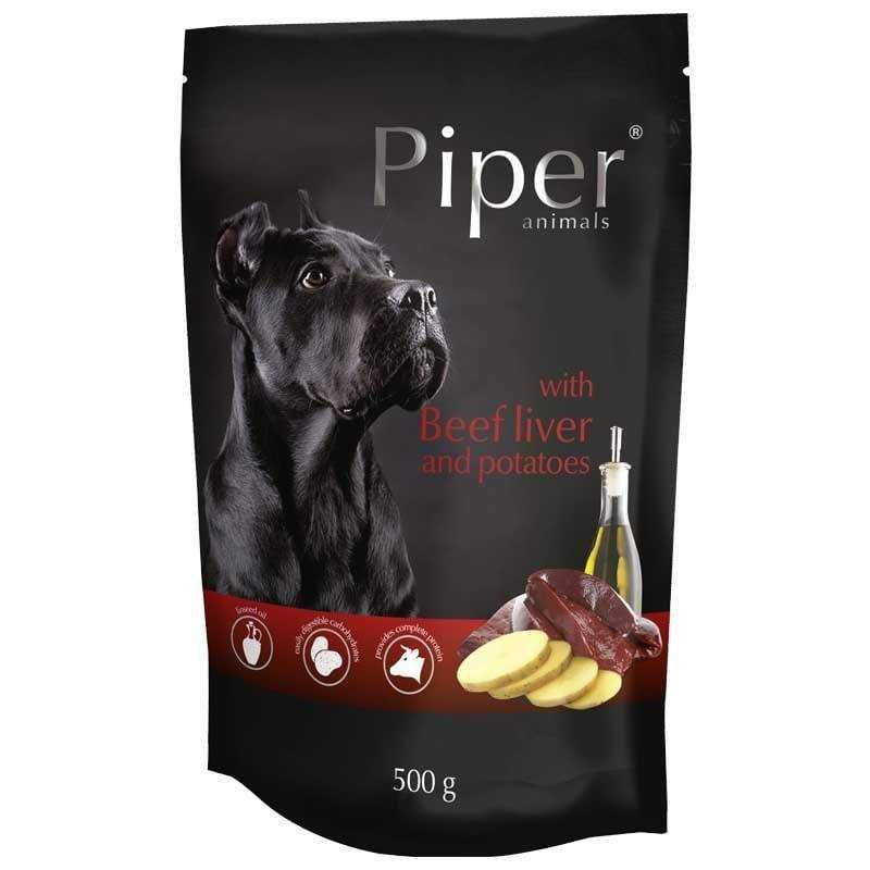 Karma mokra dla psa Piper watroba wolowa ziemniaki 10 x 500g