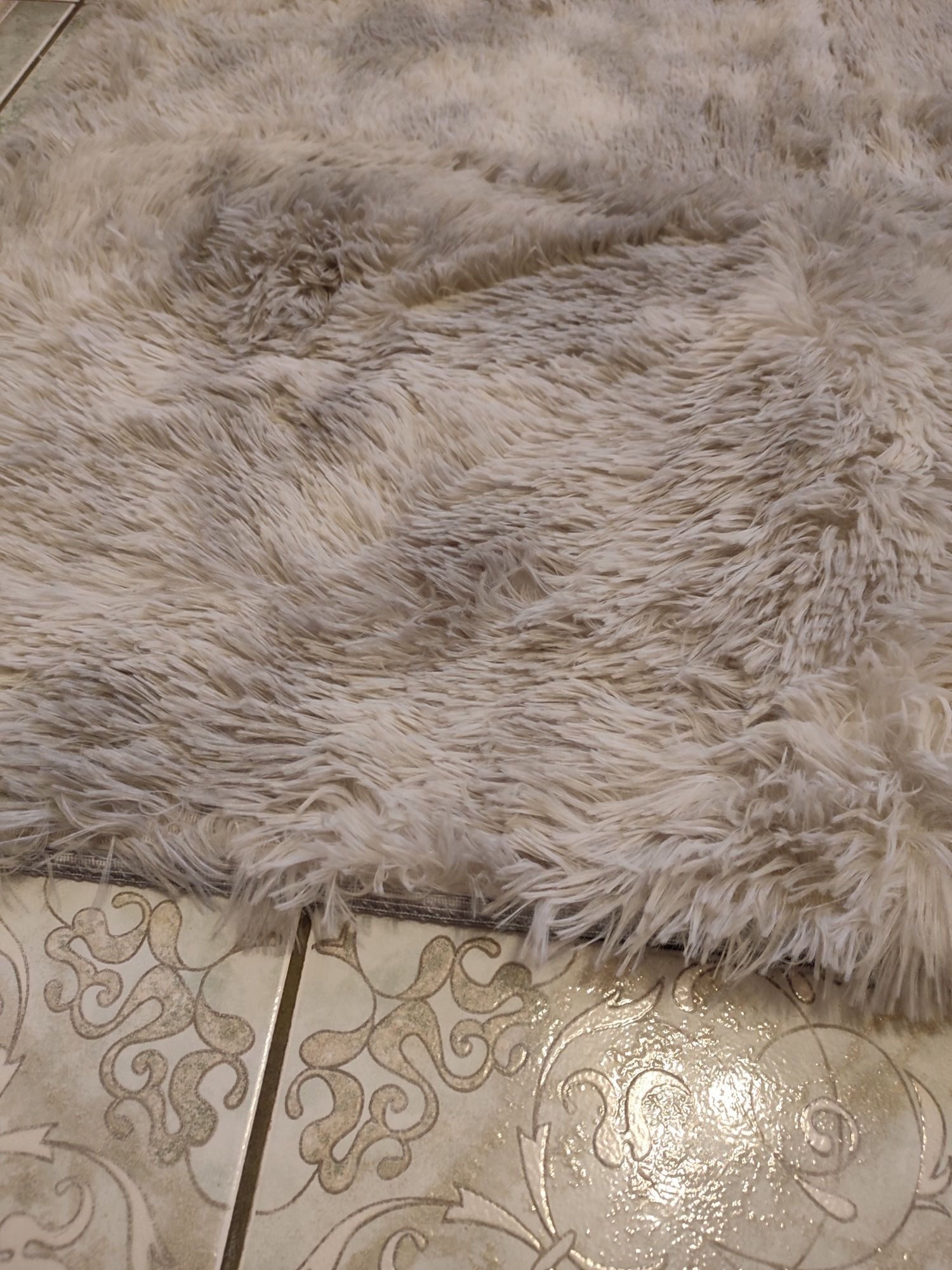 Nowy szary dywan puszysty Shaggy 120x160 cm