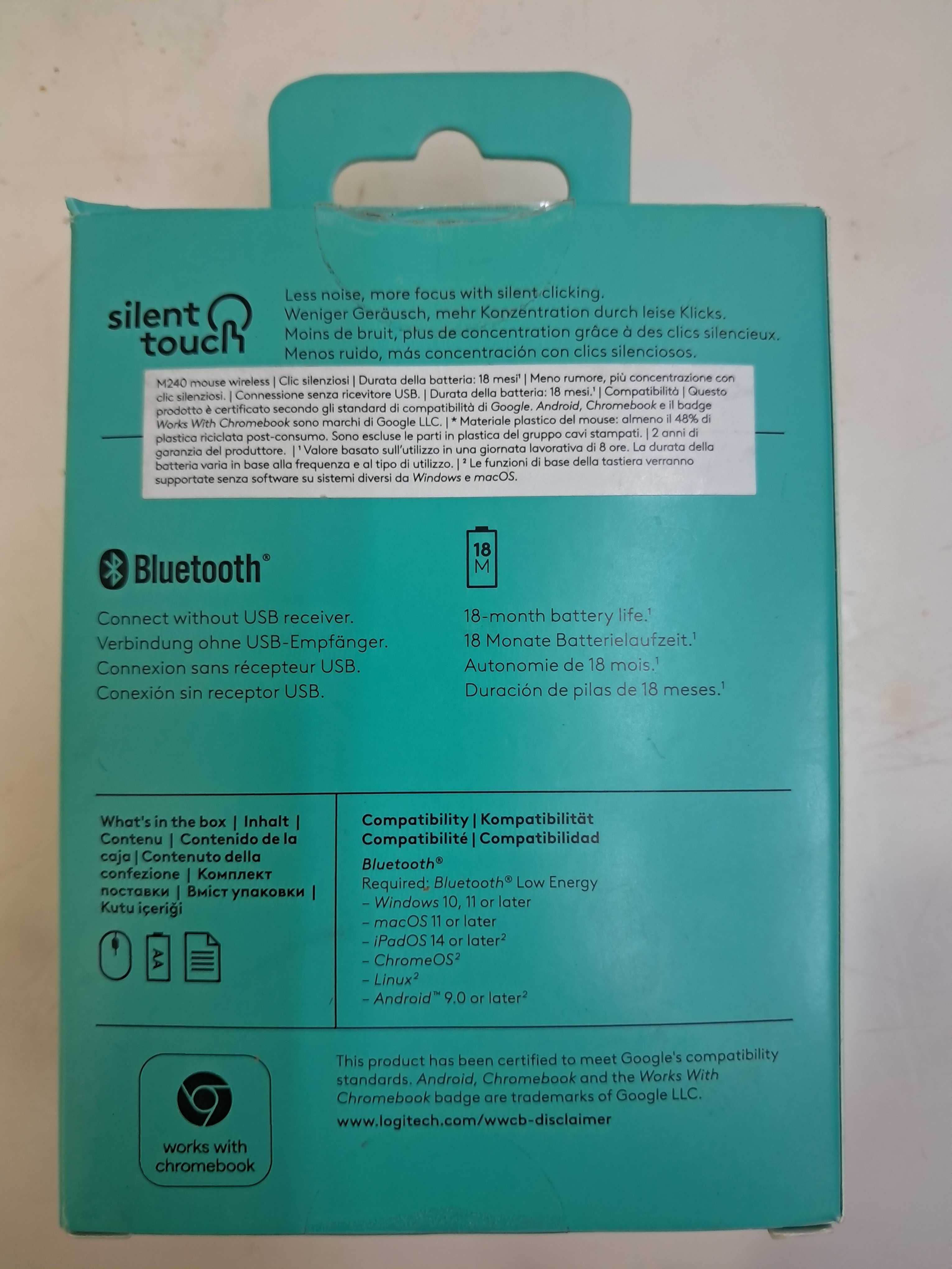 Бездротова мишка Logitech M240 Silent для ноутбука