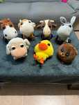 Peluches animais da quinta
