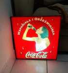 Szyld reklamowy COCA-COLA podświetlany