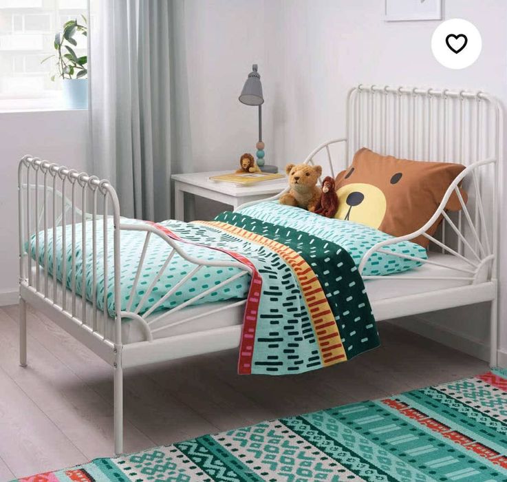 ŁÓŻKO metalowe z materacem 80×200cm  RAMA REGULOWANA