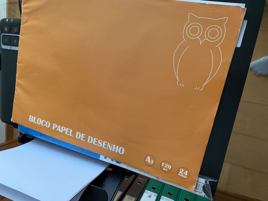 Pastas e Mala para trabalhos A3 e pinceis novos