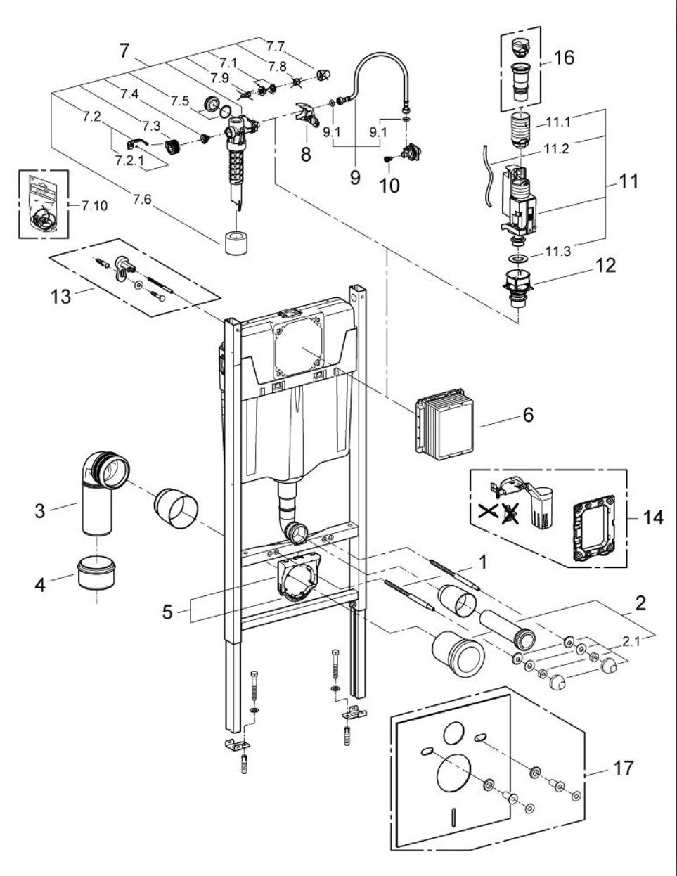 Инсталляция для унитаза Grohe Rapid SL 38840000