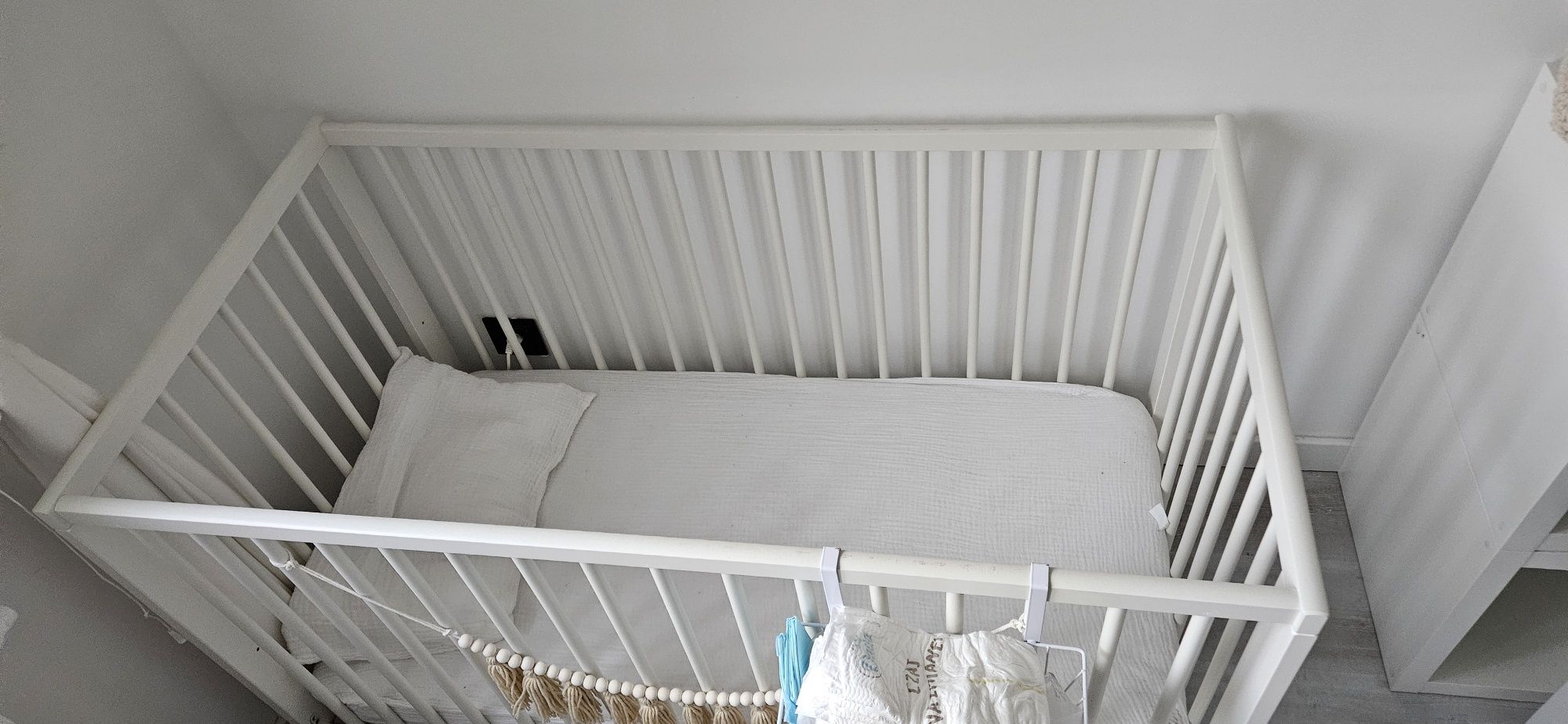 Łóżeczko dziecięce ikea białe gulliver