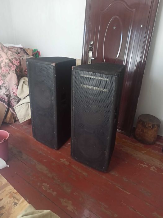 Великі колонки MAG з підсилювачем та проводами