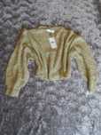 Camisola dourada brilhante Mango M