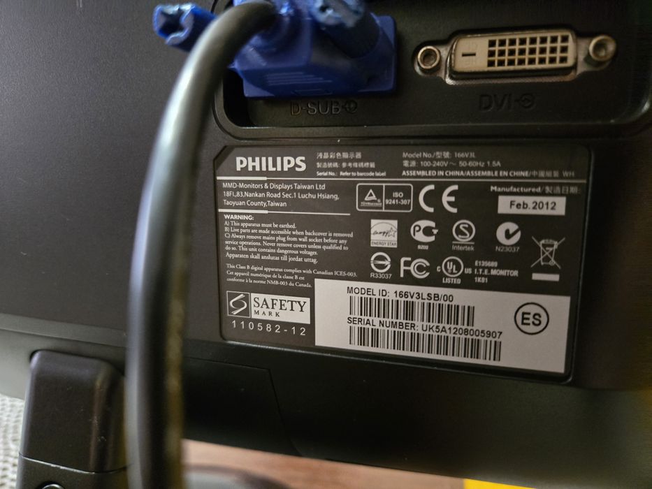 Monitor Philips 166V3LSB/00