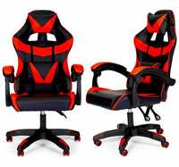 Zestaw Fotel Krzesło Fotelik Gamingowy Biurowy + Poduszki *okazja*