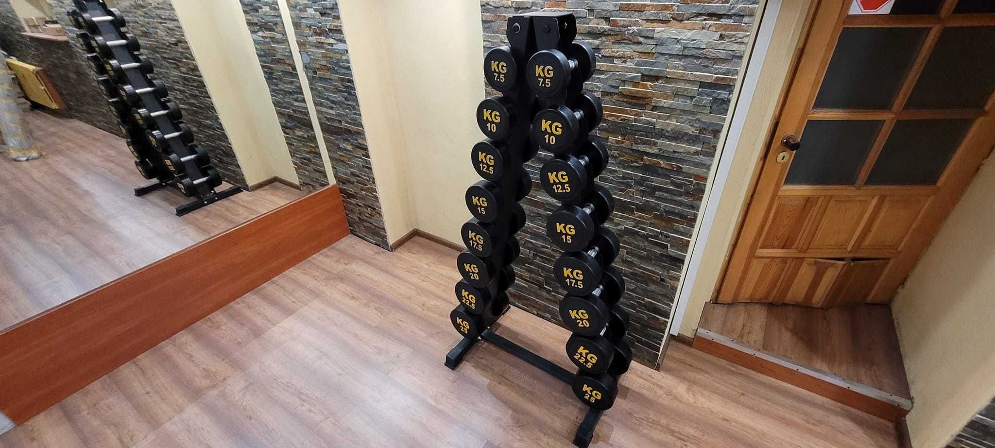 Zestaw Hantli Okrągłych 7,5-25 kg Nowe Siłownia Hantle Obciążenie