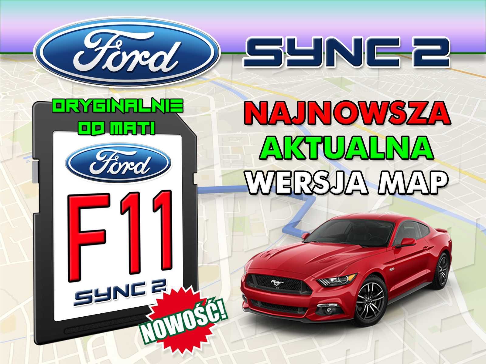 Mapy karta pamięci do Ford Sync II 2 - Mondeo, C-Max, Mustang, itp