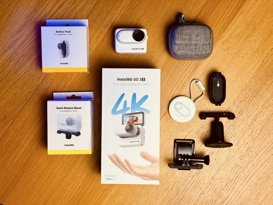 Insta360 GO 3S 128GB + Action Pod, Battery Pack, akcesoria, gwarancja