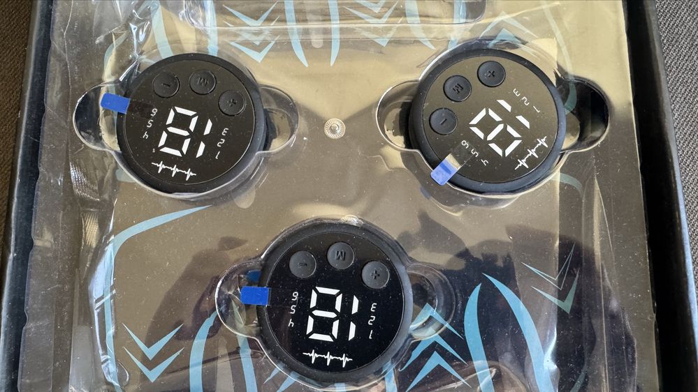Kit de Estimulação Muscular PIAEK – EMS Recarregável com Display LED
