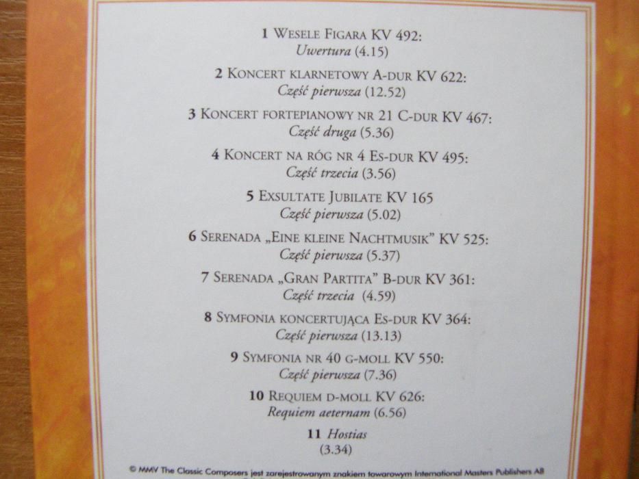 Wolfgang Amadeusz Mozart - nowa płyta CD. Muzyka klasyczna.