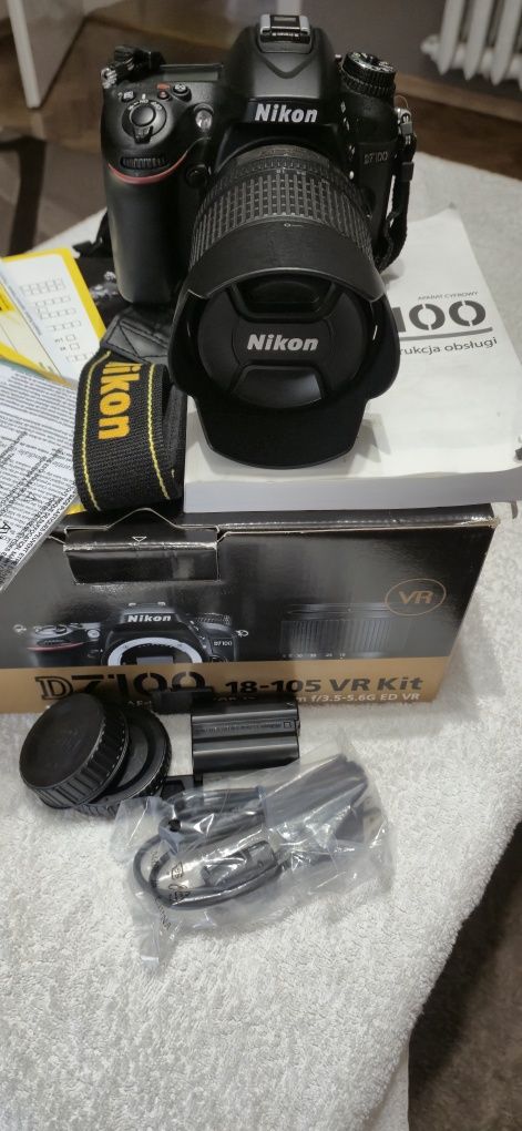 Nikon D7100 Jak nowy. Obiektyw Nikkor 18-105 f.3.5-5.6 G . 7210 zdięć!