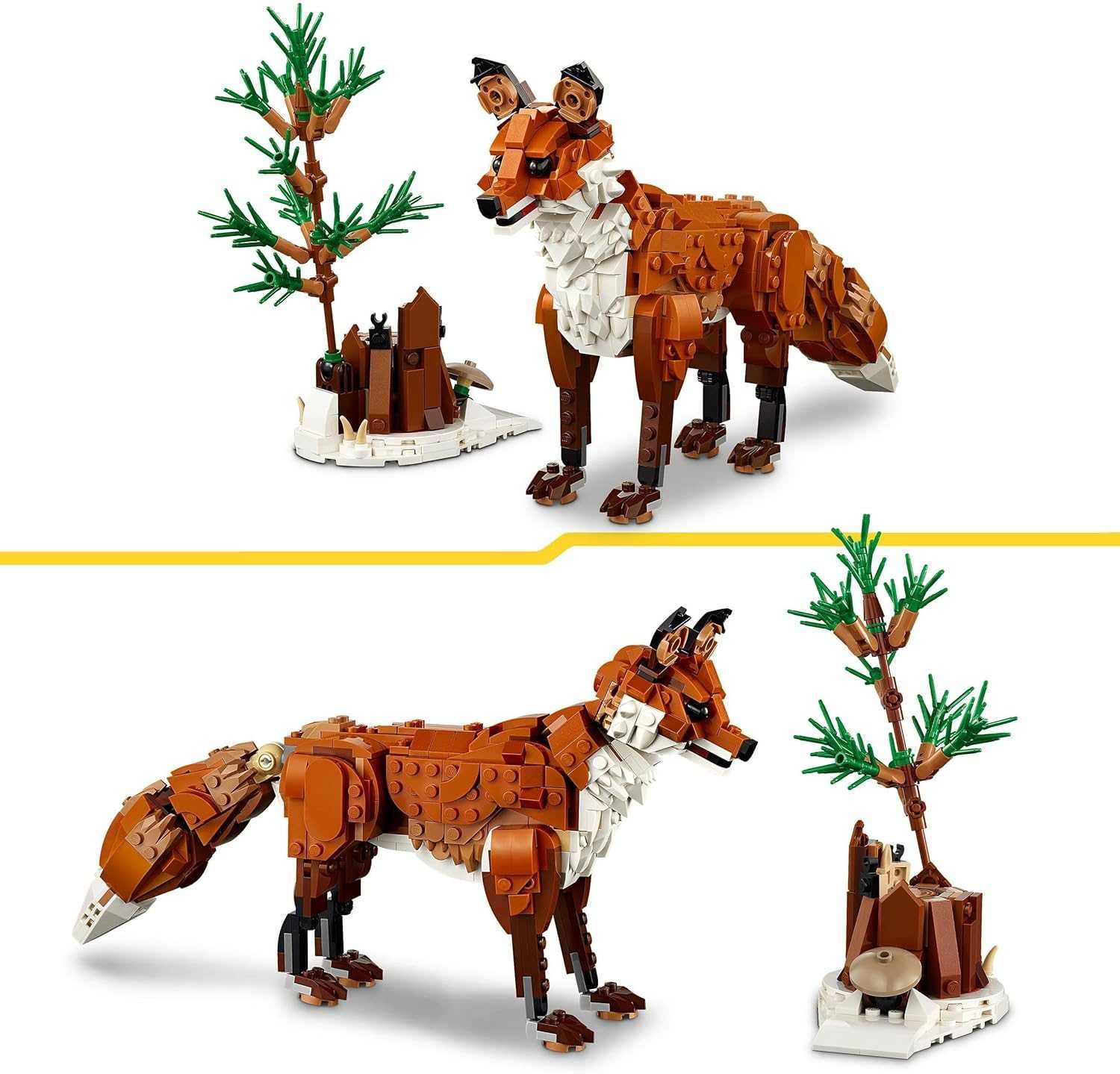 LEGO Creator 31154 Leśne Zwierzęta 3w1 – Czerwony Lis, Sowa, Wiewiórka