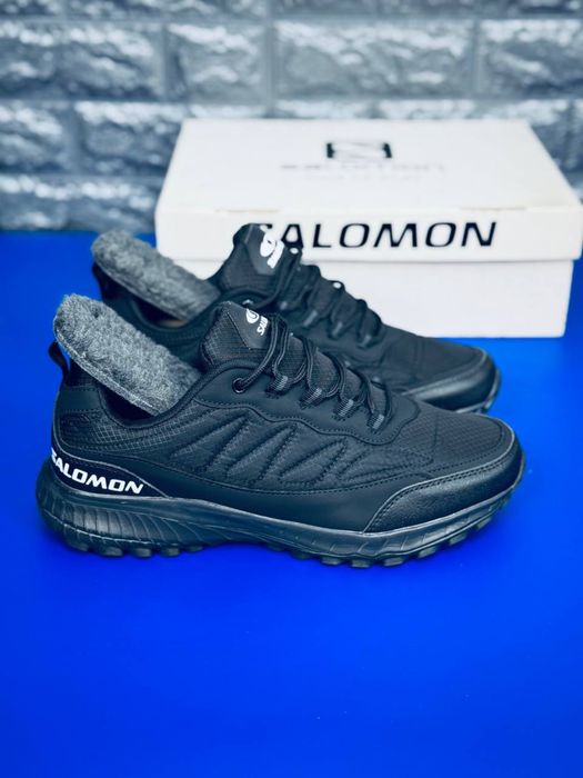 Черные кроссрвки +10° -21° термо кросовки Саломон / Salomon красовки