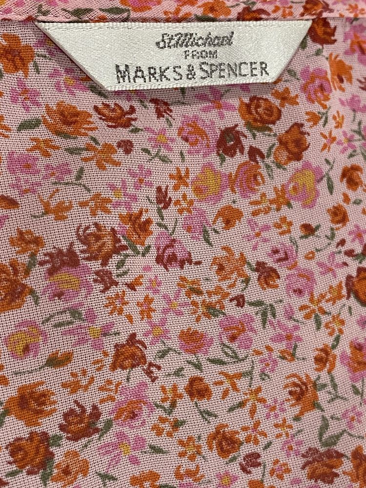 Рубашка розовая в цветочек от Marks&Spencer