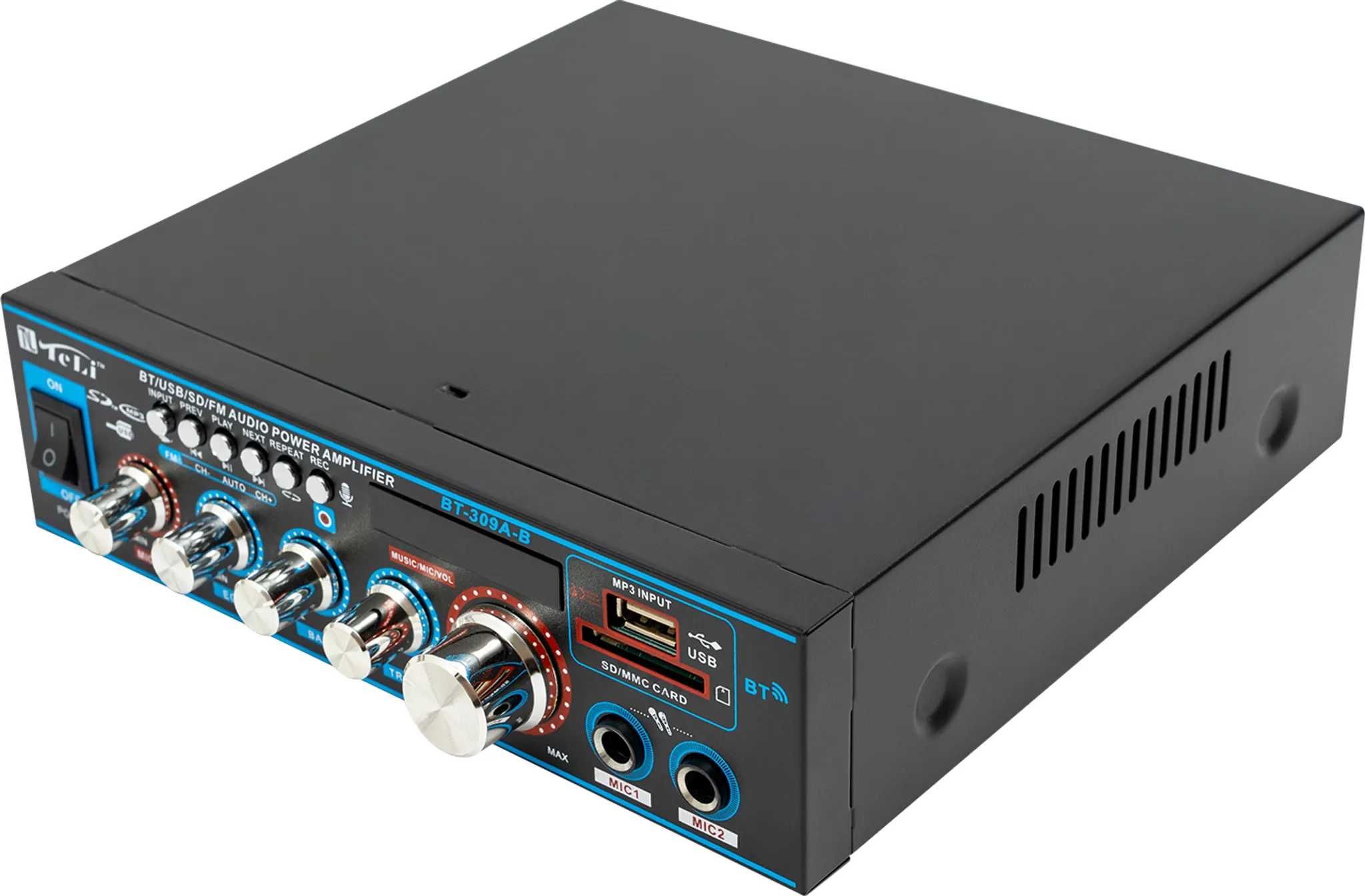 Wzmacniacz stereo Bluetooth Cyfrowy  BT - 309 A-B  LCD z pilotem