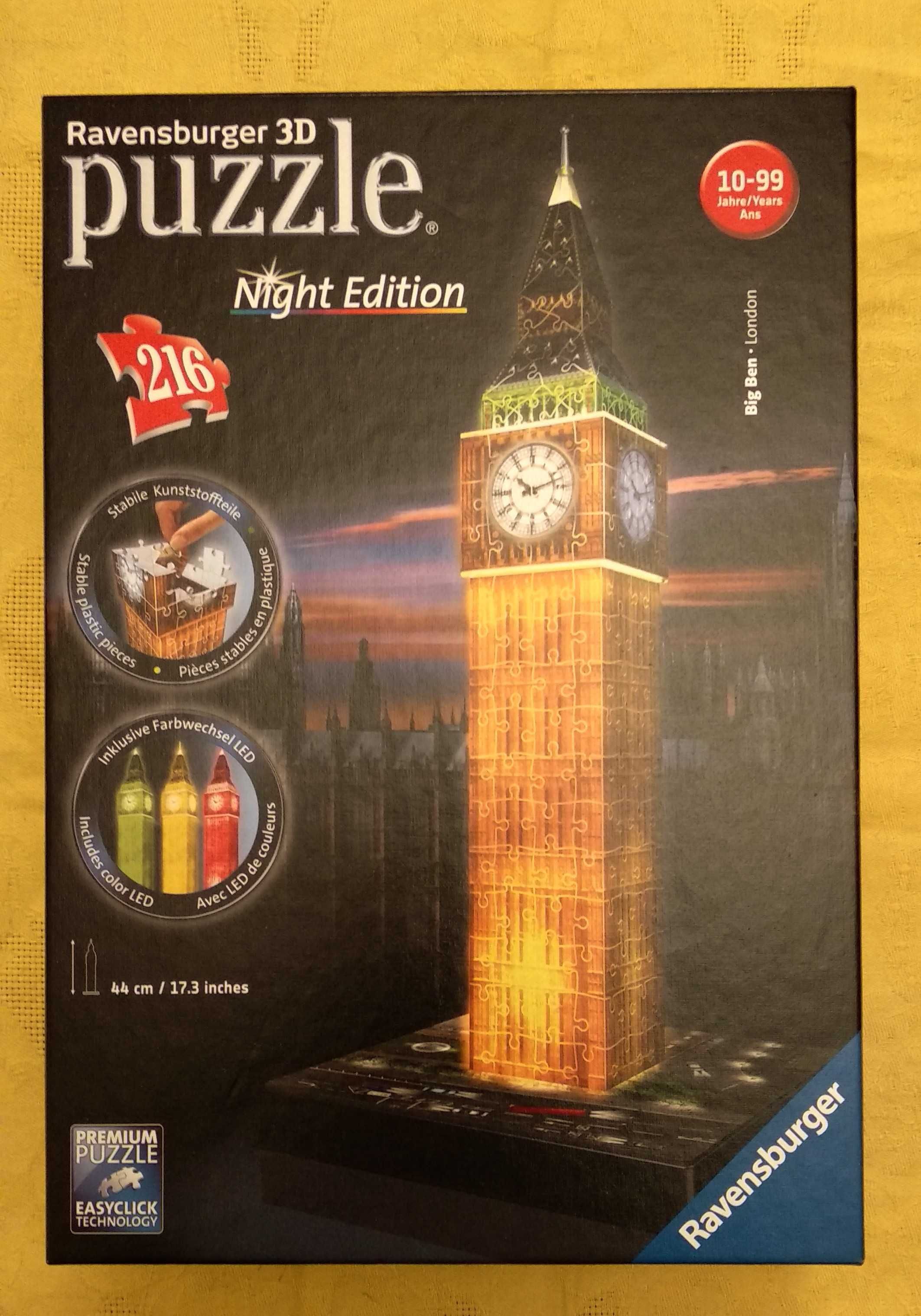 Ravensburger Big Ben Londyn 3D Puzzle Night Edition Budynki nocą