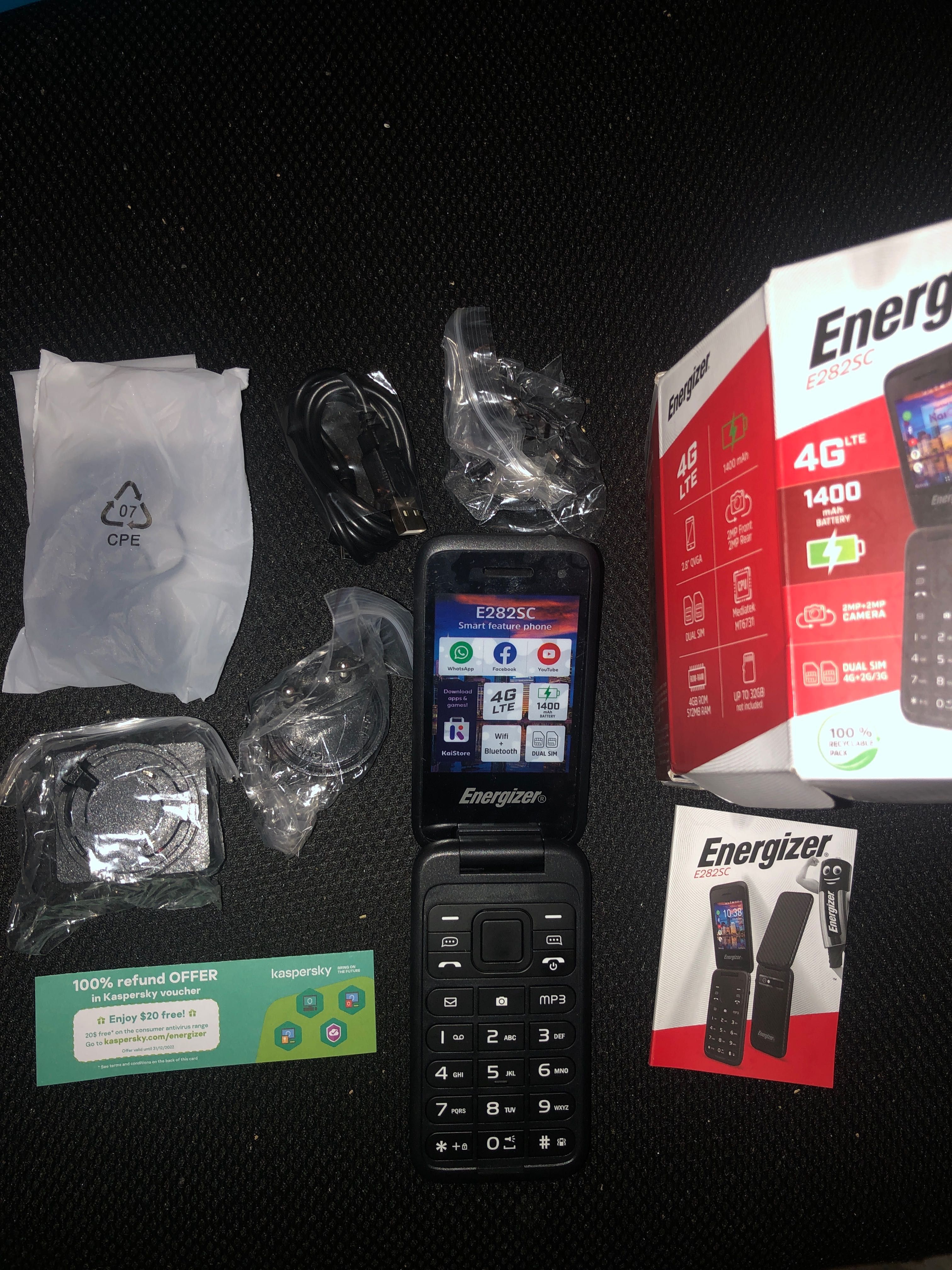 Energizer E282SC - Telefon 512MB RAM 4GB 2,8" 4G Dual Sim EU (Czarny)