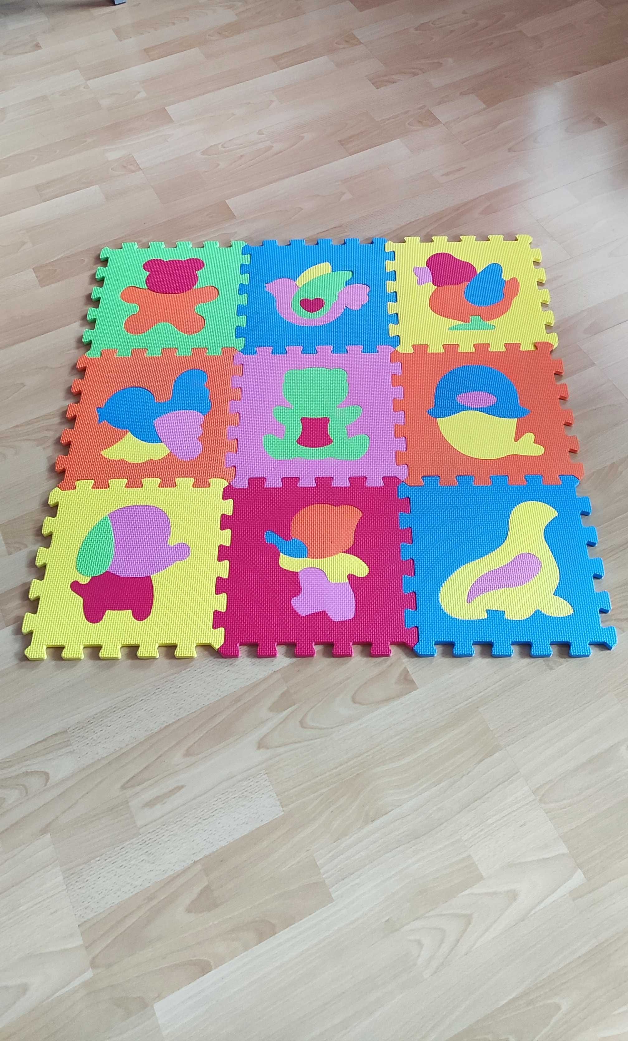 Wielofunkcyjna mata edukacyjna piankowa- zwierzątka puzzle