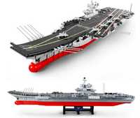 Klocki SEMBO / LEGO Technic Okręt Wojenny Lotniskowiec 3010 elementów