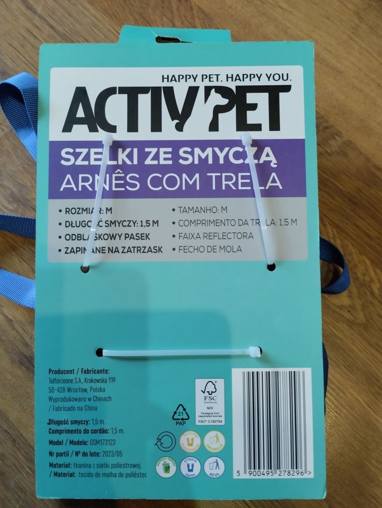 Szelki ze smyczą dla psa