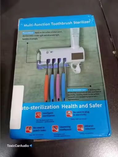 Uchwyt na szczoteczkę do zębów naścienny Solar UV Light sterylizator