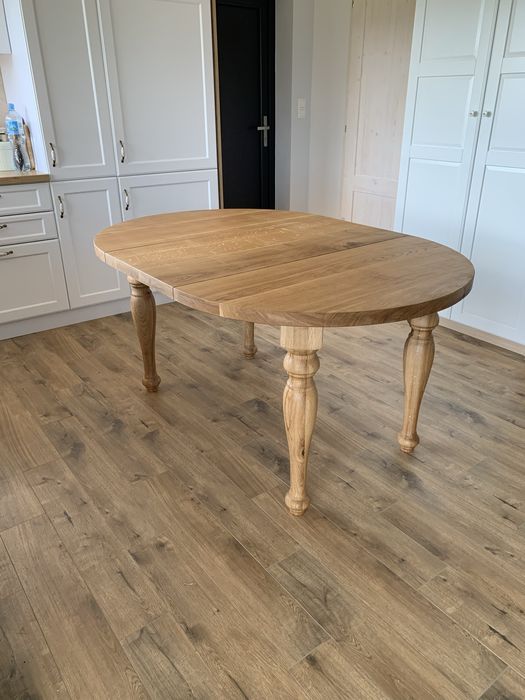 Stół dębowy rozkładany nóżka dębowa toczona Promocja 110cm-210cm