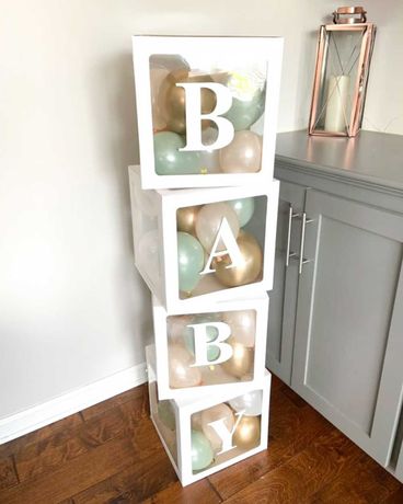 Коробки BABY для оформлення свята декор день народження фотозона куби