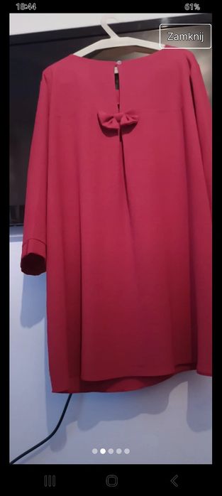 Duża tunika bordowa idealna na wigilie