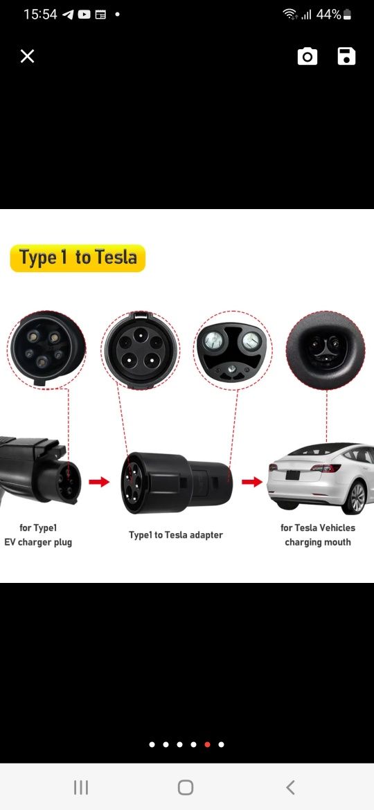 Адаптер Type1~Tesla