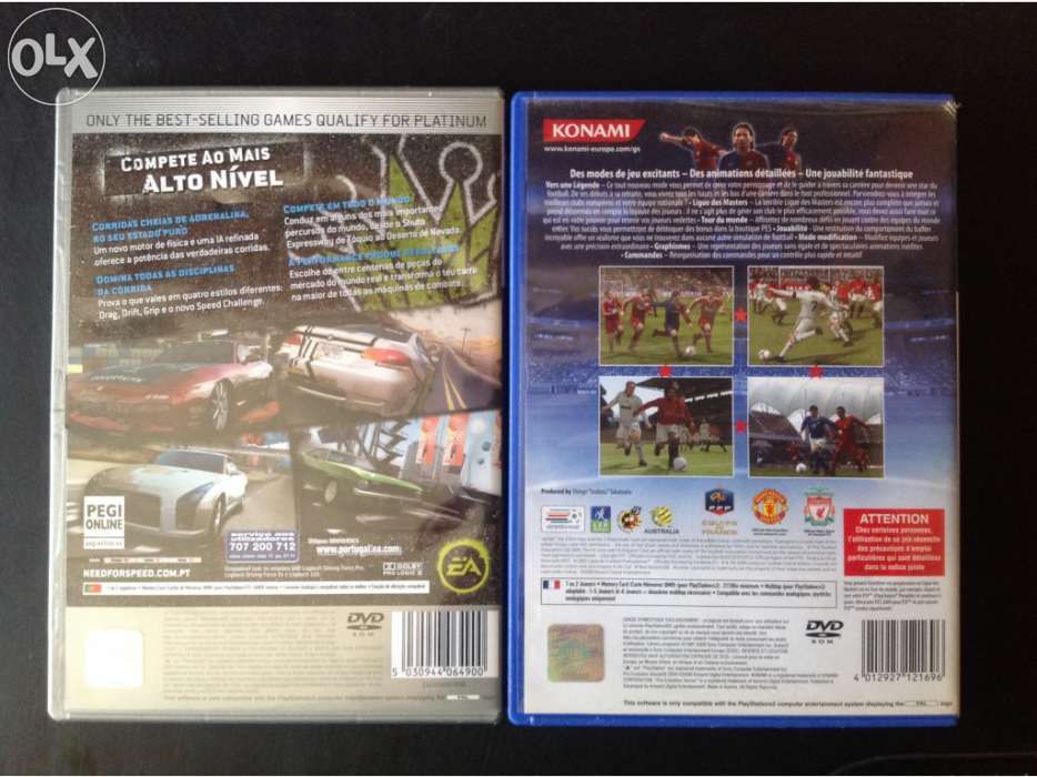 Pes 2009 e need for speed prostreet playstation 2