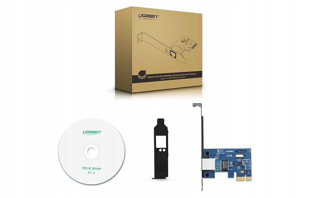 UGREEN Adapter Karta Sieciowa PCI Express do RJ45 LAN Gigabit
