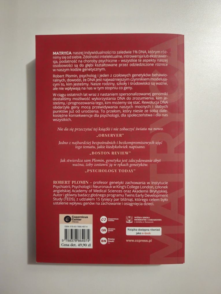 Matryca. Jak DNA programuje nasze życie - R. Plomin