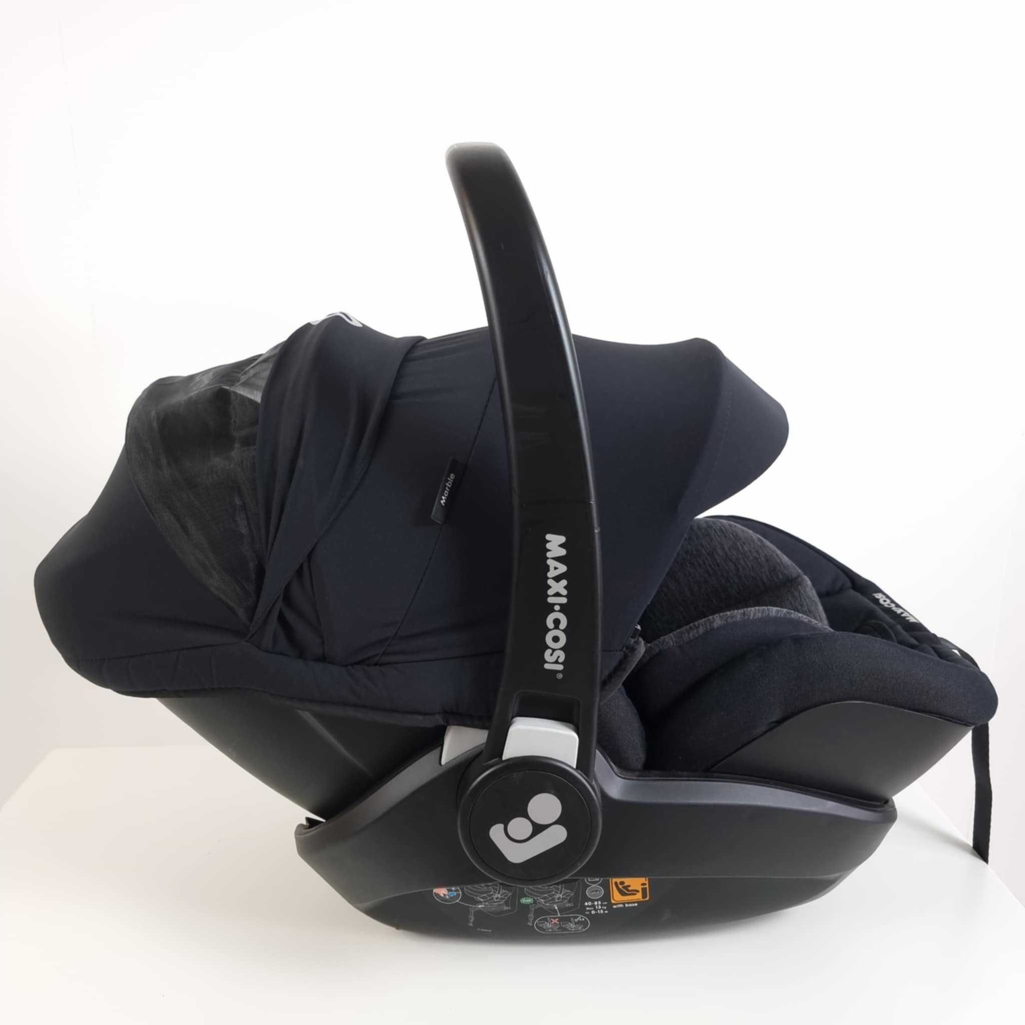 Fotelik Maxi Cosi Marble 0-13 kg + baza isofix rozkładany Black adac