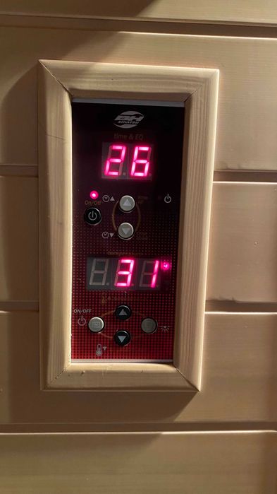 Sauna portátil c/ LEDs, rádio CD e controlo de temperatura