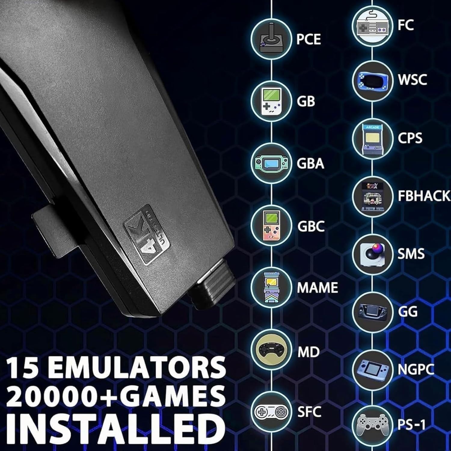 Consola Retro 20000 Videojogos c Controles sem fios