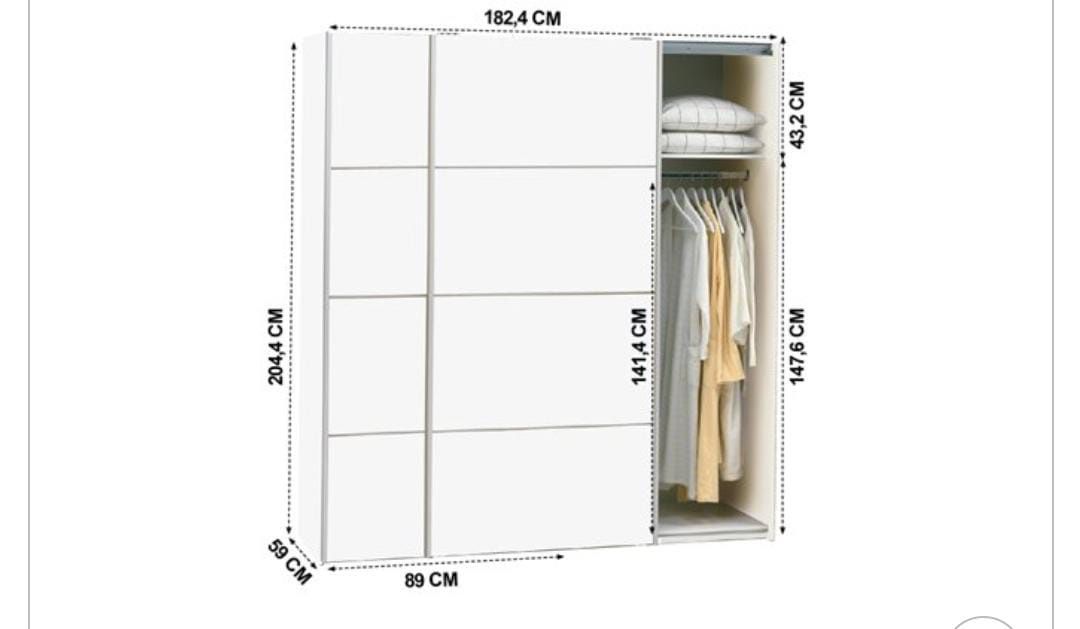 Roupeiro branco 2 portas