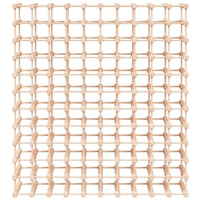 vidaXL Stojak na 120 butelek wina, 112,5x23x123,5 cm, drewno sosnowe