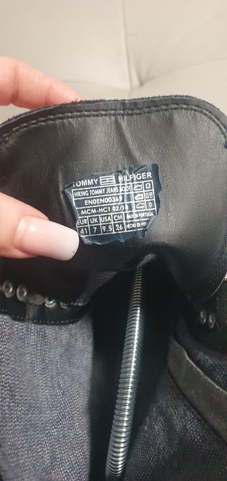 Botki trapery ze skory naturalnej Tommy Hilfiger 41