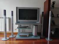 TV SONY, leitor de DVD e sistema de som Sony Speaker System ss-rs550