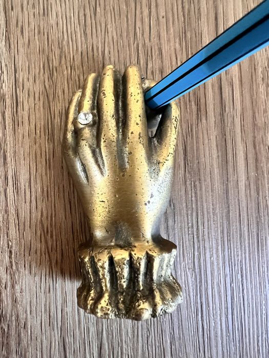 Porta caneta bronze.Anos 1950