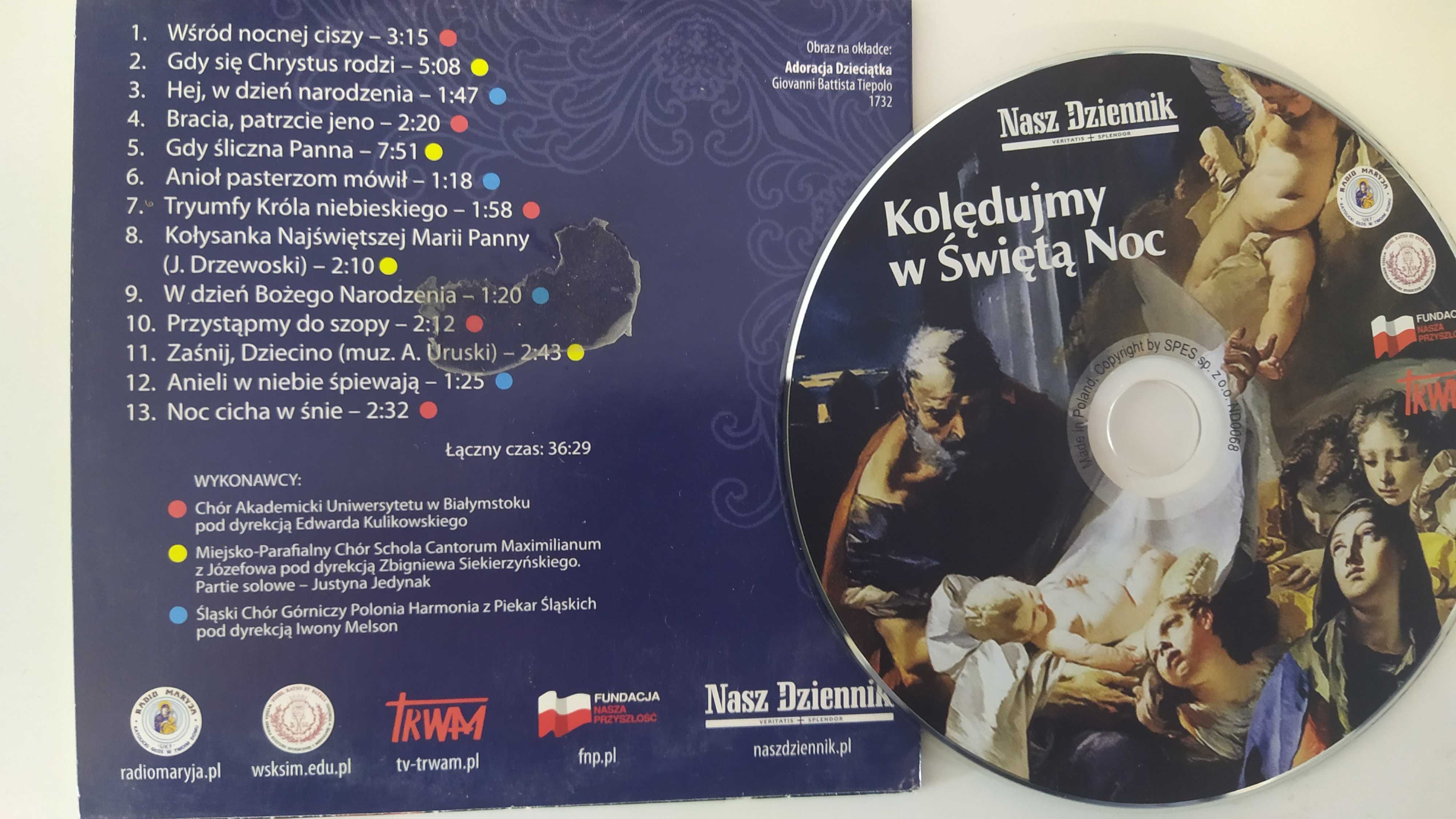 Kolędujemy w Świętą Noc kolędy płyta CD koperta