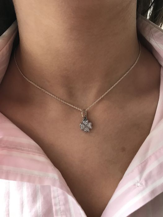 Colar e Pendente Trevo Pandora